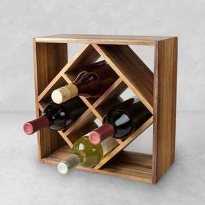 Étagère à vin rectangulaire en bois, design moderne et écologique |   Cadeau d'anniversaire |   Artisanat de qualité supérieure |   Premium - Product Image 1