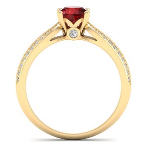 Bagues de luxe REYES en moissanite et rubis en argent sterling 925 pour femmes, vente en gros et au détail, bijoux de mariage - Product Image 4