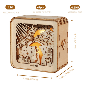 3D Wooden Puzzles Love <b>Model</b> <b>Kit</b> Age 14+ Women's Birthday Christmas Gifts Desk Decorations Night Lights - Product Image 3