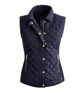 Pantalones de equitación acolchados de invierno para mujer, azul marino, cuello alto, manga larga, ropa ecuestre, poliéster/nailon, chaleco 2026 - Product Image 2
