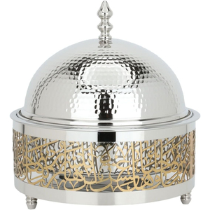 Prime Quality Handmade Designer Casserole Dish Hot Pot Stylish Metal Food Warmer Round Stainless Steel Serving Casserole - Product Image 3