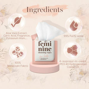 Lingettes humides PH équilibrées pour adultes, hygiène féminine, coton spunlace, emballage unique jetable, sûr et pratique - Product Image 3