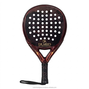 Raquette de padel en fibre de carbone DR ARIFS INTERNATIONAL, forme goutte d'eau, section de 23 mm, poignée en caoutchouc antidérapante - Product Image 6