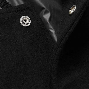 Men's Stand Collar Satin Varsity <b>Jacket</b> with Canvas Fabric Custom Logo Front Quick Dry Breathable Wholesale Price - Product Image 6