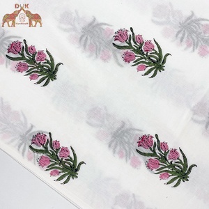 Tela de algodón con estampado de bloque de mano, personalizada, gasa ligera para vestidos - Product Image 5