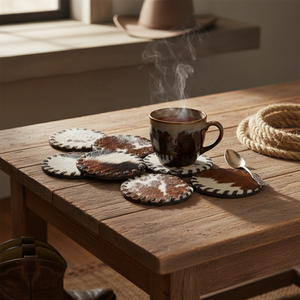 Posavasos de Cuero Genuino de Vaca, Estilo Occidental - Product Image 2