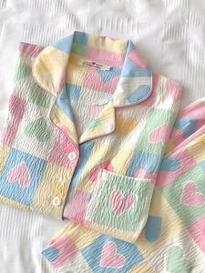 Pyjama doux nuageux pour femme 2026 – Nouveauté, ensemble deux pièces à manches longues et pantalon taille élastique pour le printemps - Product Image 6