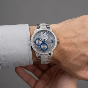 Reloj Mecánico Automático Azul de Lujo para Hombre, Marca de Prestigio, Caja de Acero Inoxidable de 40 mm, Cristal, Esfera Múltiple Analógica, Venta al Por Mayor - Product Image 2