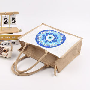 Fashionable Natural Jute Zipper Bag for Shopping and Casual Use - Product Image 5