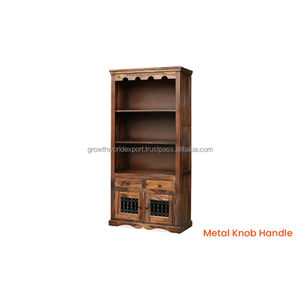 ตู้บาร์ไม้สไตล์วินเทจโมเดิร์น พร้อมลิ้นชัก ชั้นวางของ ตู้เก็บเหล้าไม้จริง ชั้นวางไวน์ สำหรับห้องนั่งเล่น ตู้บาร์ในบ้าน - Product Image 4