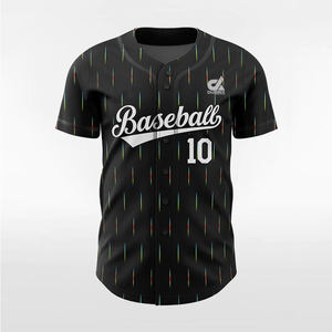 เสื้อเบสบอลลายเส้นนามธรรมสีดำแบบกำหนดเองปี 2025 ตกแต่งด้วยกระดุมหลากสี ชุดยูนิฟอร์มทีม ปักชื่อและหมายเลขได้ตามต้องการ สไตล์โปร - Product Image 6
