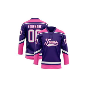Jersey de Hockey Personalizado con Bordado a Rayas, Uniforme Sublimado para Deportes de Hielo, Logotipo del Equipo OEM, Pantalones con Técnicas de Impresión Personalizadas - Product Image 6