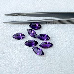 หินอเมทิสต์แอฟริกันเจียระไนเหลี่ยมเพชรพลอยธรรมชาติขนาด6X12มม. พลอยหลวมสีม่วงคุณภาพสูง - Product Image 3