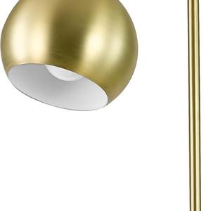 Lampe sur pied de style vintage avec finition en laiton antique et abat-jour classique en forme de tambour - Product Image 5