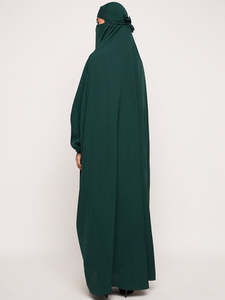 New Beautiful Green Traditional <b>Islamic</b> Women's Abaya Maharashtra Breathable Ramadan Floor Length Long Sleeve Muslim <b>Clothing</b> - Product Image 6