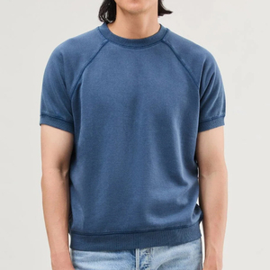 Sudadera de Manga Raglán para Hombre, Cuello Redondo, Color Sólido, Informal, de Punto, Algodón, Corte Regular, para Otoño, NUEVO - Product Image 1