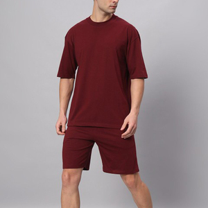 Casual Summer Tracksuit Short Sleeve T Shirts Matching Shorts <b>Set</b> 2 Piece <b>Twin</b> <b>Set</b> High Quality Breathable Cotton <b>Set</b> for Men - Product Image 5