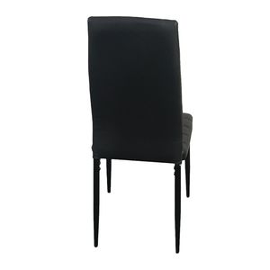 Set di 6 Eleganti Sedie da Pranzo Nere con Schienale Alto e Texture a Strisce, Codice di Ricambio Assemblato BSTWCEZKMG - Product Image 6