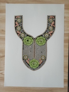 Custom Embroidered Floral Neckline <b>Sew</b>-<b>On</b> <b>Patches</b> Sequins for Women's Dresses Tops Blouses Home Textiles Bulk Orders Available - Product Image 4