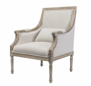 Chaise de salle à manger et de bureau moderne, style français, en bois massif sculpté indien, écologique, dossier haut, idéale pour appartement - Product Image 1
