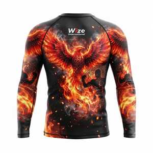 Best Quality Plain Long Sleeve Rush Guard for Men New Arrival Breathable Rash Guard Stylish Rash Guard <b>Compression</b> <b>Shirt</b> - Product Image 2