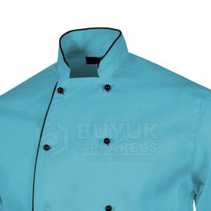 Veste de chef ventilée, respirante, durable, à manches longues, en polyester/coton tricoté, vêtements culinaires professionnels, tenue de travail pour la cuisine - Product Image 4