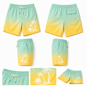 Shorts d'été décontractés pour hommes de qualité supérieure, respirants, légers, à séchage rapide, avec cordon de serrage réglable et personnalisation de la marque - Product Image 6