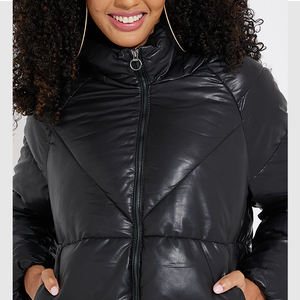 Chaquetas de Invierno para Mujer al por Mayor, Personalizadas, Estilo Urbano, 100% Poliéster y Nailon, Cálidas, con Bolsillos Laterales - Product Image 5