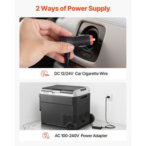 Scatola di raffreddamento elettrica portatile da 12 Volt 63,4qt/60L ruote frigo per auto impugnatura-gamma 4F ~ 68F 100-240V compressore a corrente alternata per congelatore - Product Image 6