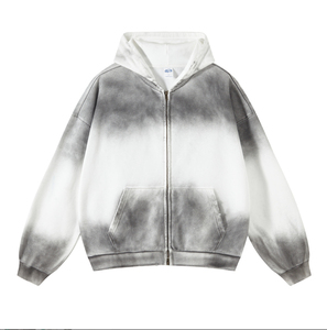 เสื้อฮู้ดโอเวอร์ไซส์ผ้าฝ้ายหนา 100% ล้างสีแบบแอซิดวอช ดีไซน์พิมพ์ลายแบบกำหนดเอง สไตล์สตรีทแวร์สำหรับฤดูหนาว ผ้าฟลีซ รุ่นใหม่ปี 2026 รับผลิตแบบ OEM - Product Image 1
