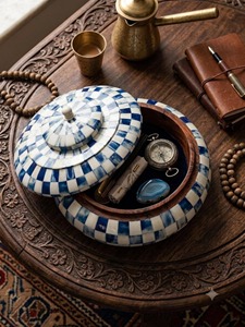 FAIZA CRAFT Nouveaux objets artisanaux indiens personnalisés, boîte à bijoux moderne en os incrusté, organisateur artistique personnalisable, élégant et gravé - Product Image 4