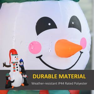 Pupazzo di Neve Gonfiabile Natalizio per Decorazioni Esterne Festive per Casa o Giardino - Product Image 6