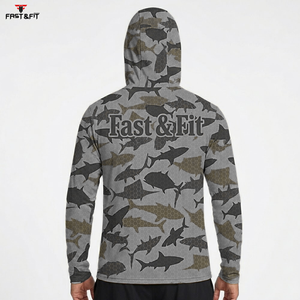 Sudadera con Capucha para Pesca, Sublimada, de Poliéster, de Secado Rápido, Personalizada, Ligera, con Protección Solar y Manga Larga, para Senderismo y Pesca al Aire Libre - Product Image 3