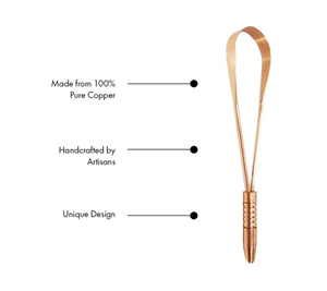 High Quality Copper U-Shaped Tongue <b>Scraper</b> Multi-Purpose Tongue <b>Cleaning</b> Tool for Home Use Single Handle Pure Copper Tongue - Product Image 2