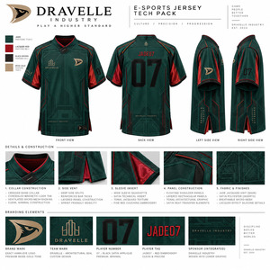 เสื้อเกมเมอร์ระบายความชื้น โพลีเอสเตอร์ระบายอากาศได้ดี เสื้อแข่งอีสปอร์ต ชุดทีมแข่งขัน - Product Image 5