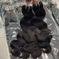 Lot de Cheveux Humains Remy 100g, Vierge Naturel Brut, Ondulation Naturelle, Pré-épilé, Double Trame Faite à la Machine, Cheveux Humains