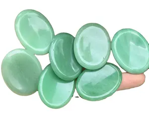 Aventurine Worry Stone Healing Worry Stone Chakra Reiki Crystal Items Alfazal Agate Thumb Stone Latest 2022 Green Size 35x45 MM