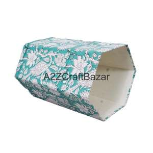 Poubelle en carton écologique indienne faite à la main, à couvercle ouvert, avec couvercle roulant, design pliable pour les déchets de rue - Product Image 4