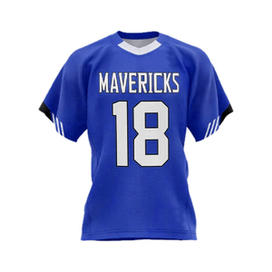 เสื้อกีฬาผู้ชายลดราคาพิเศษ ผ้าโพลีเอสเตอร์ 100% ระบายอากาศได้ดี สไตล์อเมริกันฟุตบอล - Product Image 6
