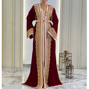 Caftán Marroquí para Boda, Diseño Personalizado, Vestido de Novia Bordado con Cuentas, Directo de Fábrica, Vestido de Novia Marroquí - Product Image 1