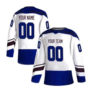 Maillot de hockey sur glace respirant, vêtements d'équipe personnalisés avec impression par sublimation et design sportif avec nom de l'équipe à prix avantageux - Product Image 1