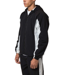 Veste coupe-vent matelassée à capuche pour homme, grande taille, imperméable, respirante, légère, anti-déchirure, avec fermeture éclair, style sportswear - Product Image 3