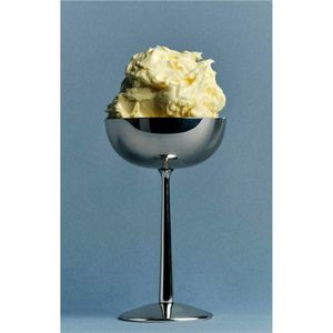 Luxury Stainless Steel Ice Cream Bowl Modern Metal Dessert Cup Silver Pedestal Sundeep Dish for Hotel Wedding Party SuppliesBowl - Product Image 1