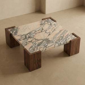 Best Seller Natural Stone Coffee Table Modern Luxury Center Table For Living Room Furniture Design latest Marble Coffee Table - Product Image 6
