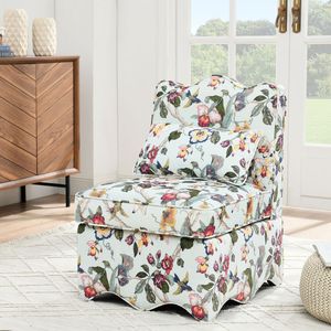 Sedia da Pranzo Singola in Flanella con Seduta e Schienale Morbidi Senza Braccioli, Cuscino Abbinato per Supporto Lombare - Product Image 1