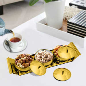 Lunia <b>Stainless</b> <b>Steel</b> <b>Bowl</b> Set with Gold PVD Coating - Product Image 1