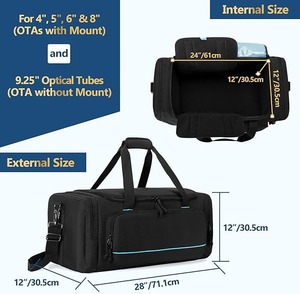 Sac de transport pour tubes de télescope de 4, 5, 6, 8 et 9,25 pouces, compatible avec les télescopes Celestron - Product Image 3