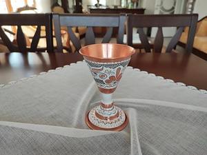 Copa de vino de cobre de diseño tradicional, ideal para bodas y celebraciones, regalo de cristal para ocasiones especiales. - Product Image 4