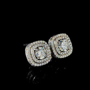 Pendientes de Diamantes Cultivados en Laboratorio con Corte Corazón Clásico, Plata de Ley 925, Joyería de Lujo para Mujer - Product Image 1