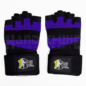 PU Material Hand Grips Elastic Gym <b>Gloves</b> Heavyweight for Weight Lifting Body Building Training Sports Fitness - Product Image 1